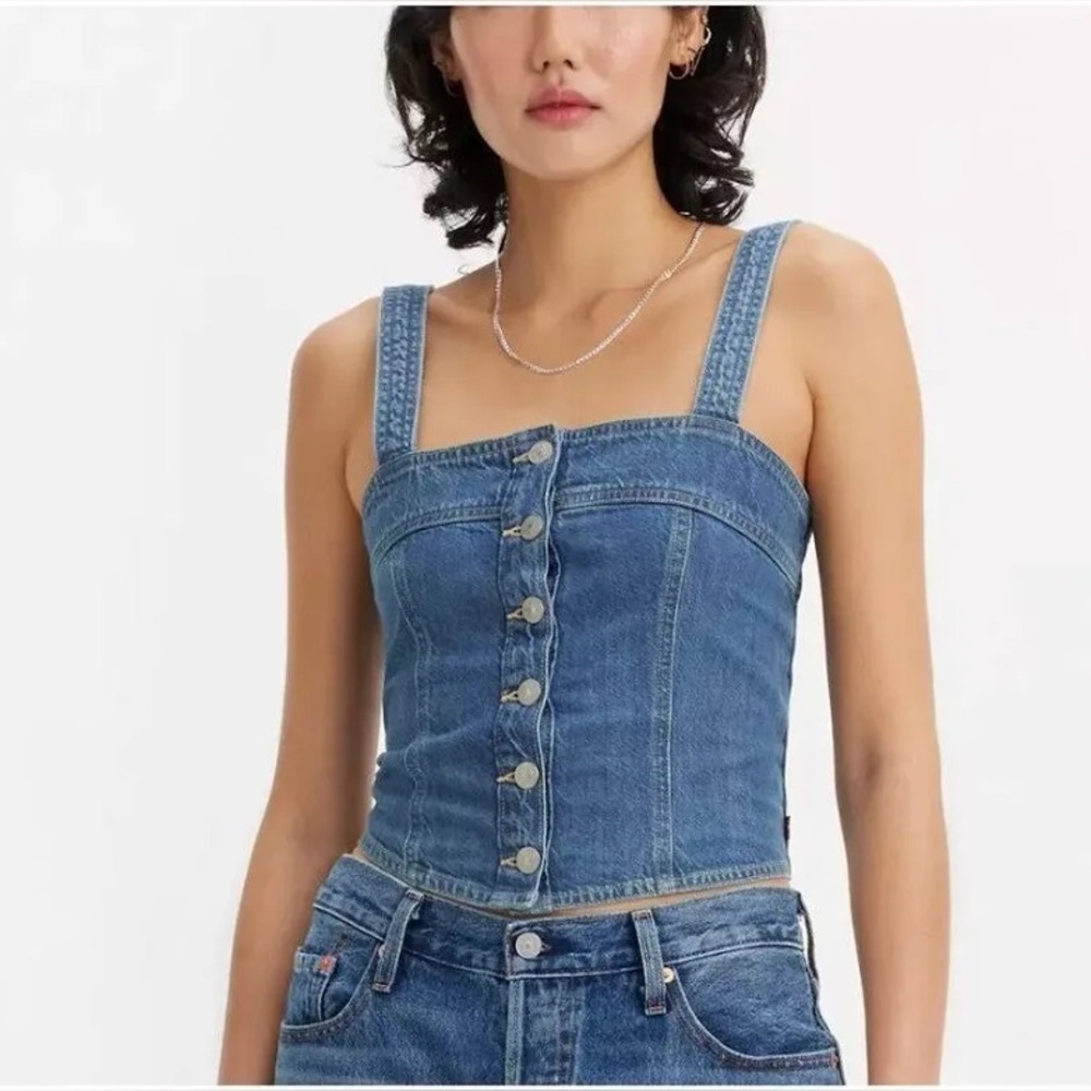 NWT Levi's Drea Tank - Classic Wash Denim